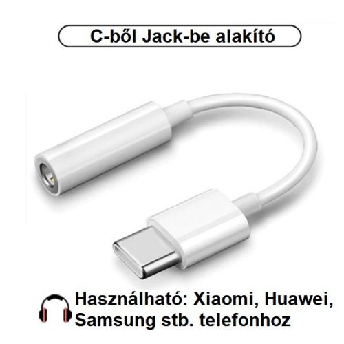 Telefon Type-C-ből Jack 3.5 mm-be való átalakító