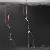 4db harapásgátló dupla horog gördülő forgóval és nylon zsinórral